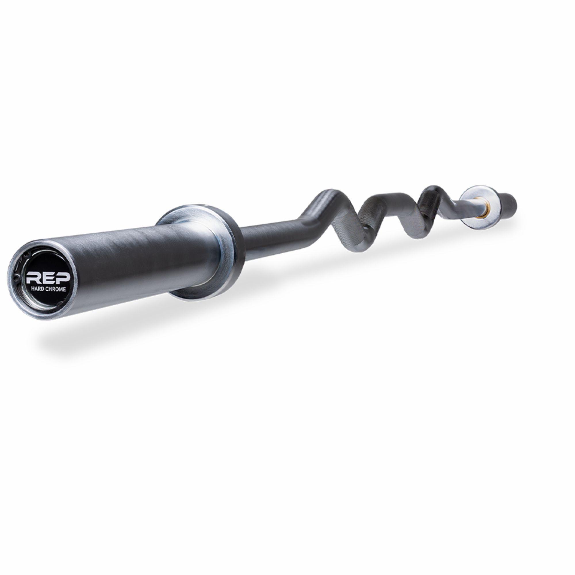 Lang REP Fitness rackable EZ-curlstang i hard krom
